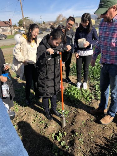 NAU Students taking soil sample