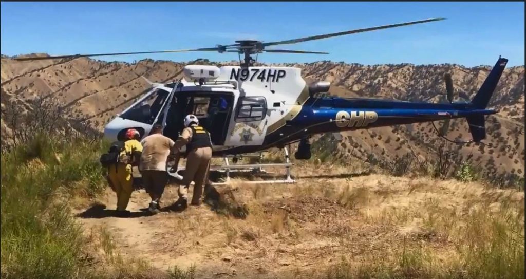 CHP helicopter rescues injured hiker